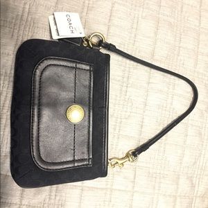 Coach Small Signature C Wristlet | Color: black